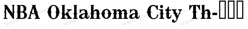 NBA Oklahoma City Th字体转换